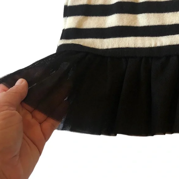 Childrens Place Black & White Stripe Sequined Dress size 7/8 - Picture 6 of 6